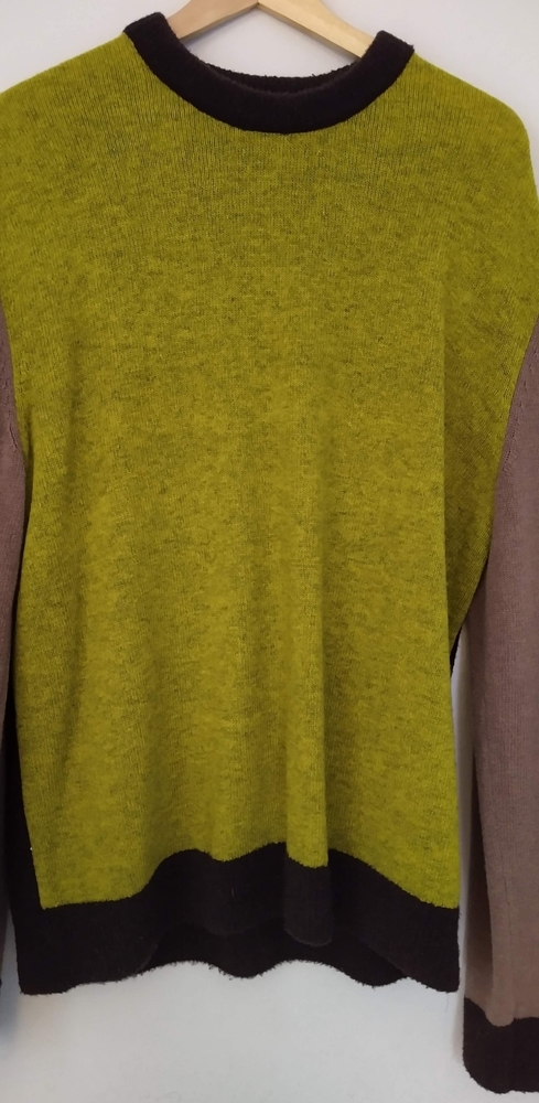 COS Men's Color Block wool sweater